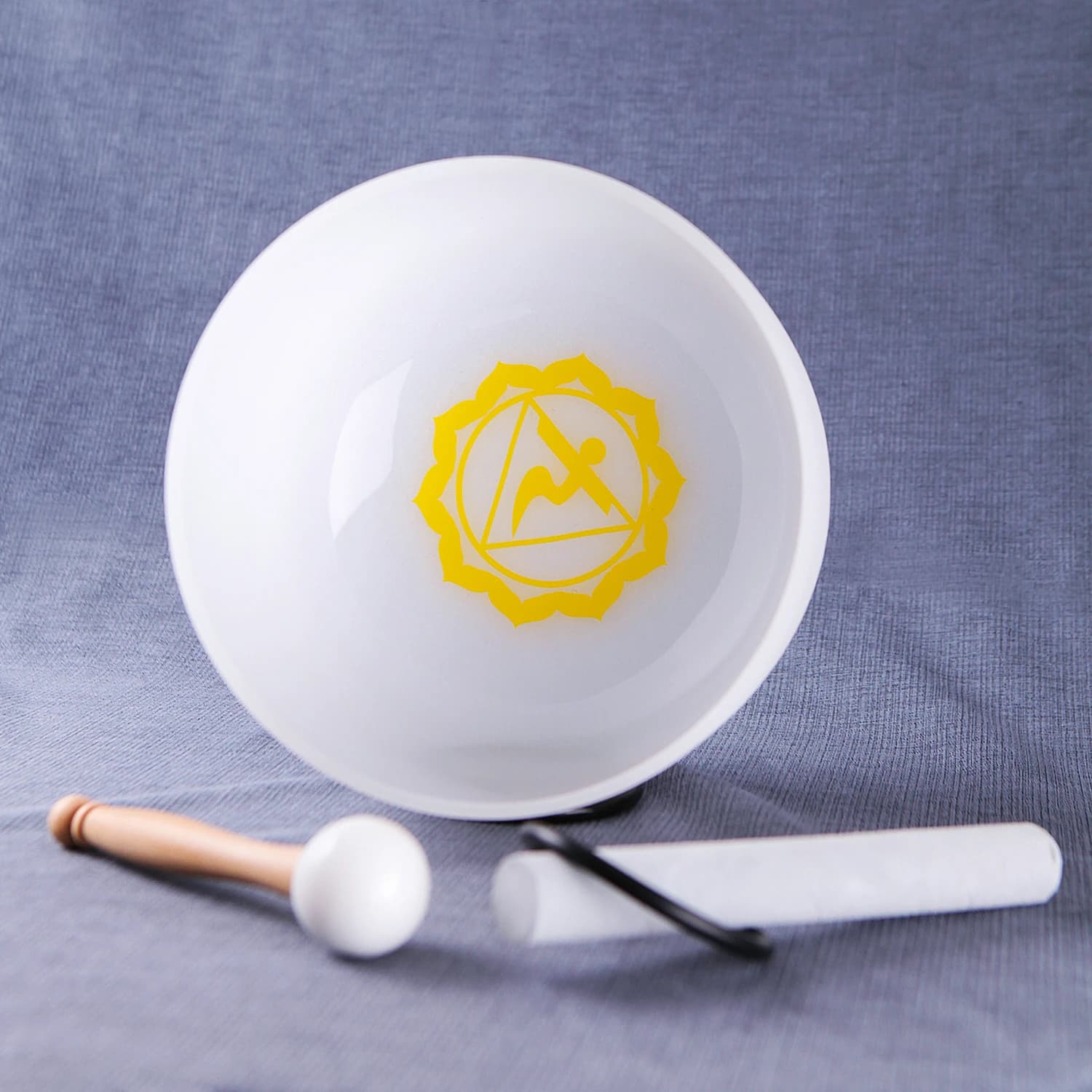 KVKA E Note Solar Plexus Chakra 432hz 440hz Crystal Singing bowl Sound Frosted Quartz Singing Bowl 10 Inch With Free Mallet