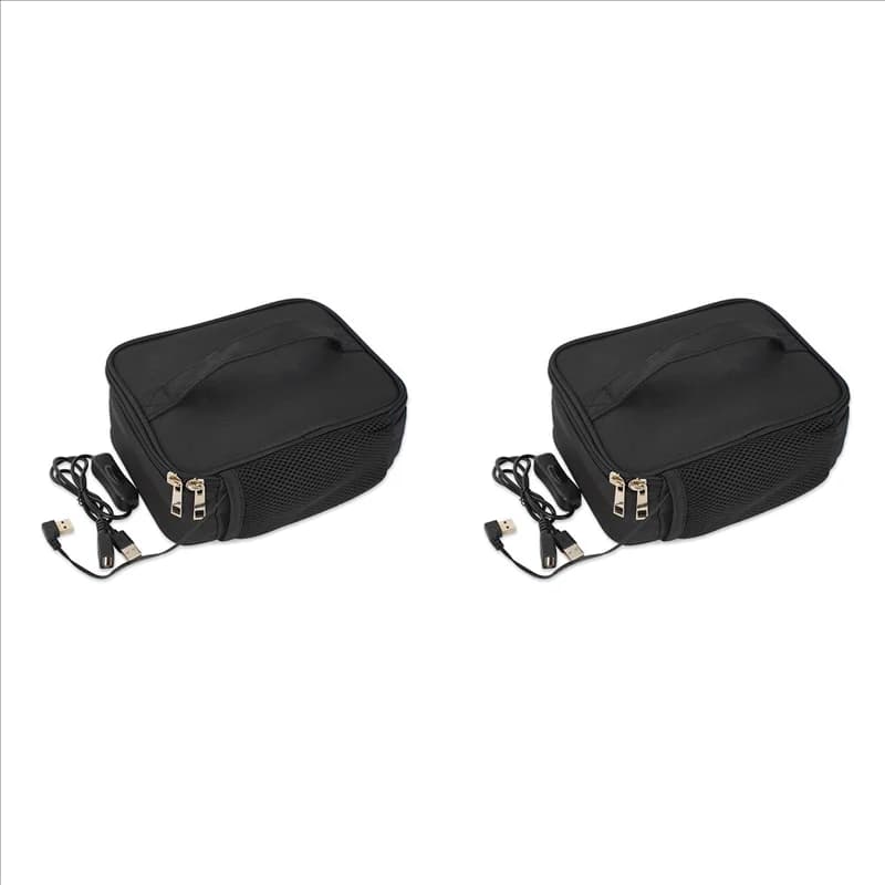 2X USB Power Bank Riscaldamento alimentare Lunch Box Impermeabile Picnic Scaldavivande Contenitore Borsa elettrica Lunch Box Bag-B60B
