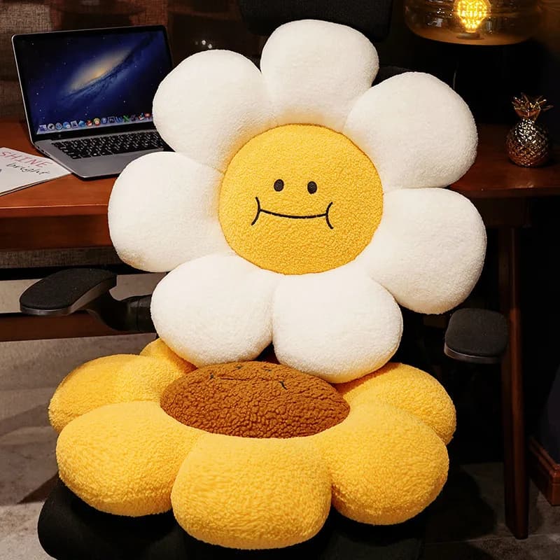 Cuscino giocattolo di peluche girasole farcito cuscino fiore margherita cuscino bambola a forma di fiore per bambini ragazza camera da letto regalo casa e arredamento 1 PC