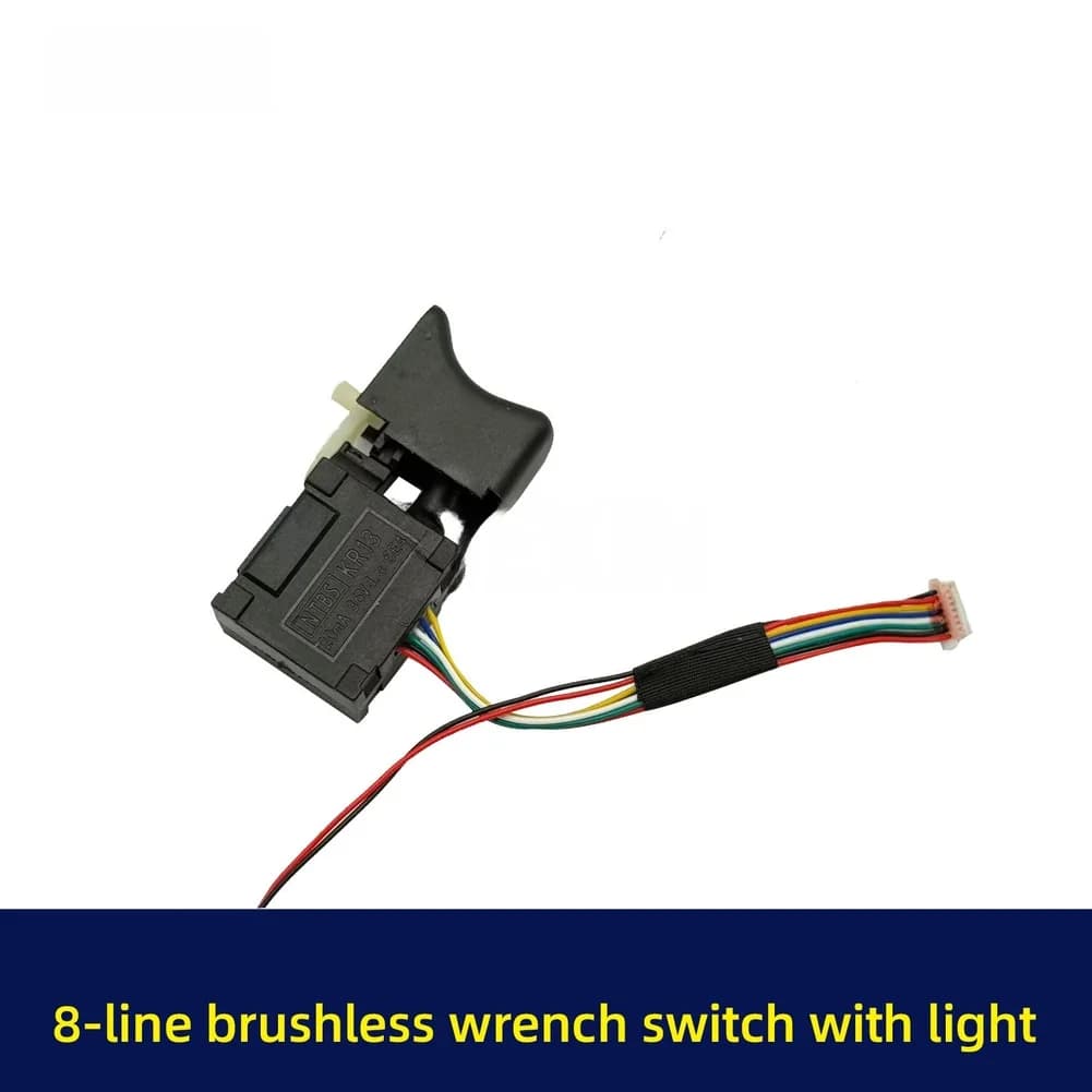 Interruttore per Avvitatore a Impulsi Brushless a 8 Fili con Anello Luminoso a LED - Ricambio per Utensili Elettrici