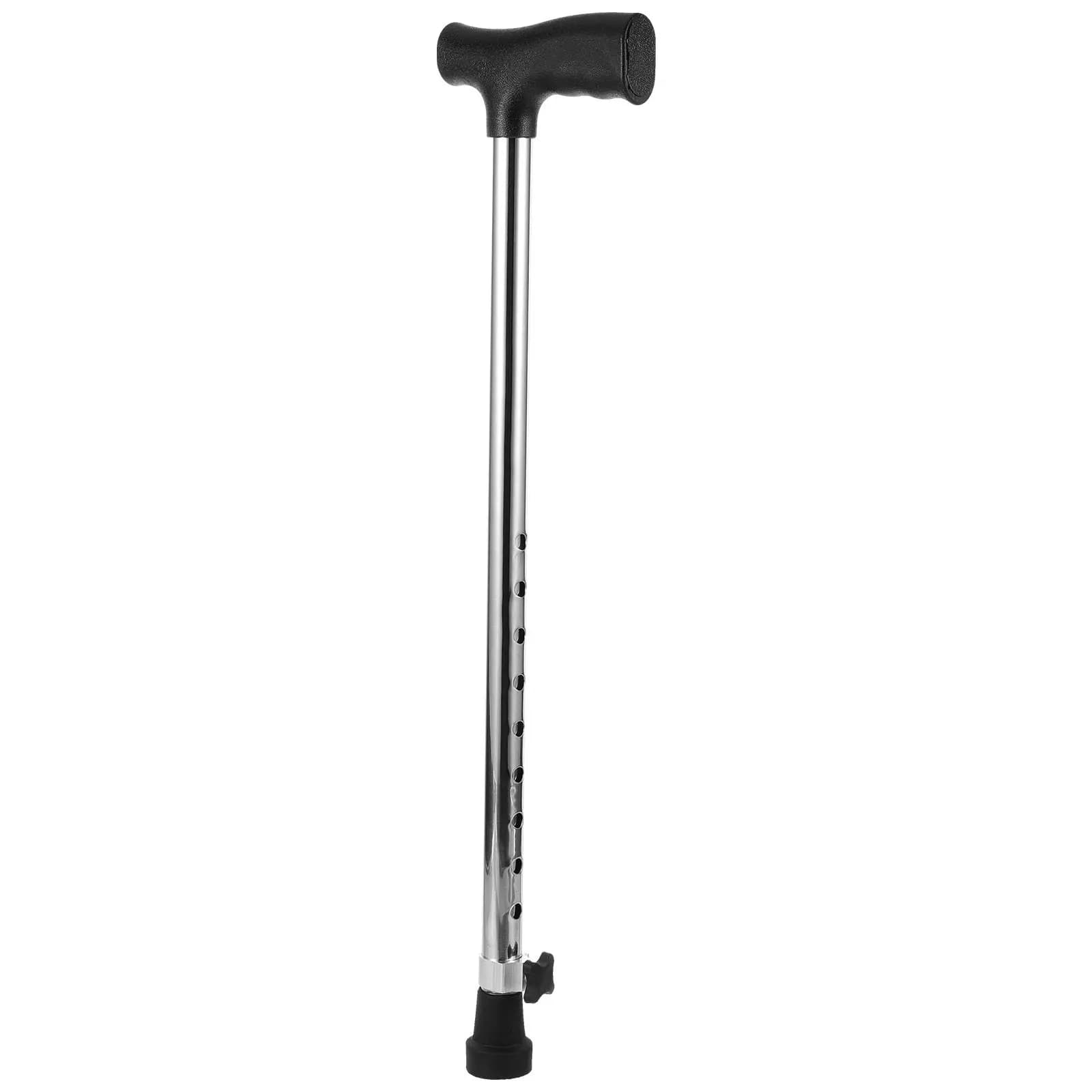 Adjustable Stainless Steel Detachable Walking Cane Portable Trekking Pole Nonslip Hiking Stick Elderly Climbing Pole