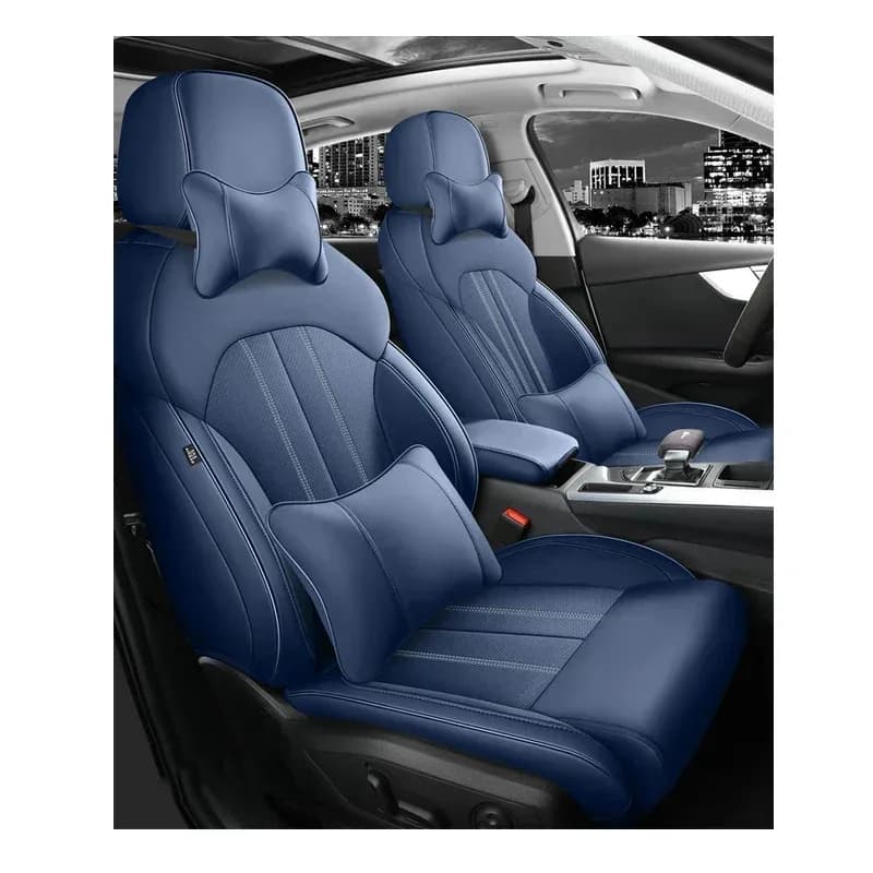 Set completo di ricambi auto all'ingrosso e al dettaglio circondato da un cuscino speciale per auto in pelle Coprisedile per quattro stagioni