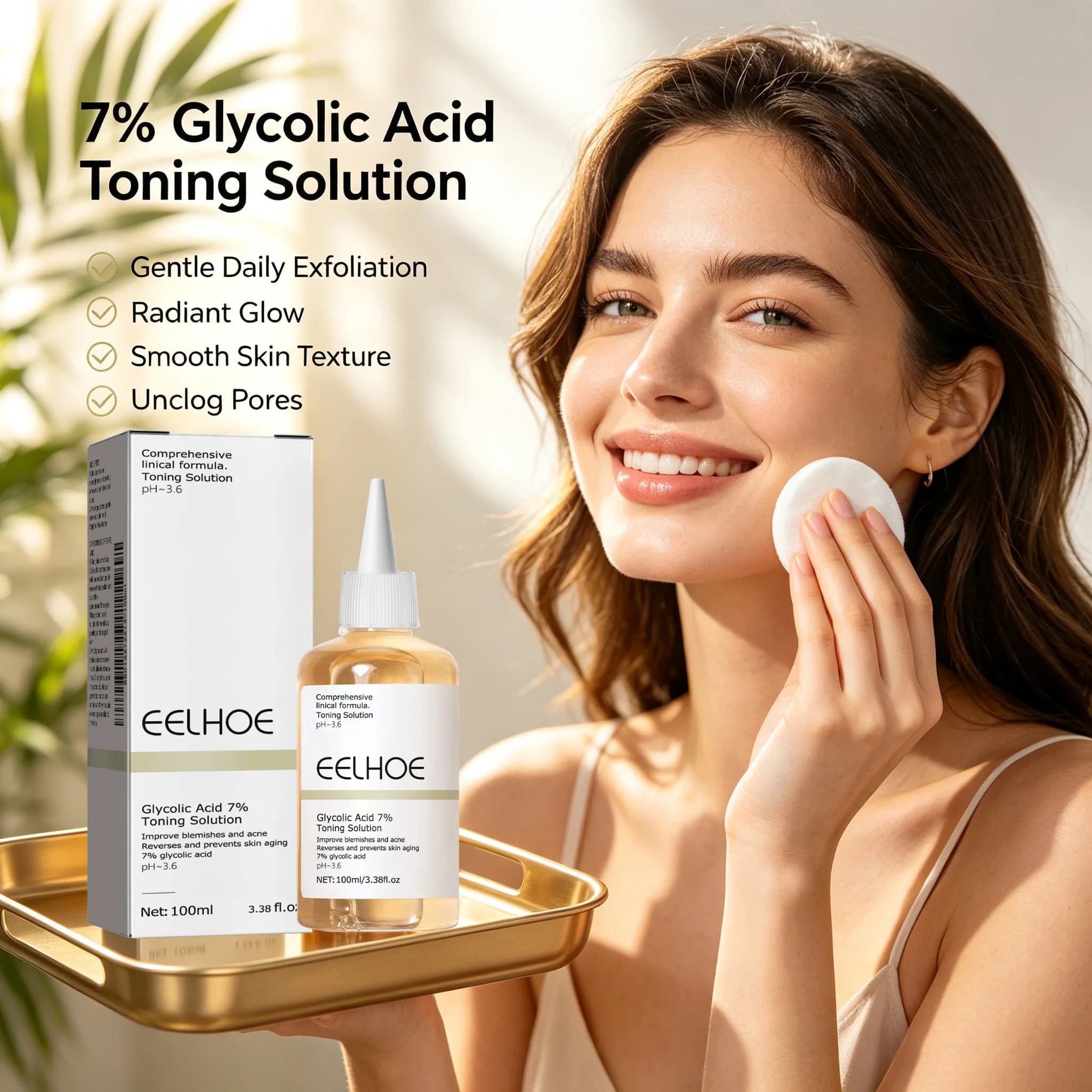 Glycolic Acid 7% Toning Solution Ordinary Acne Remover Lifting Firming Wrinkles Glowing Facial Skin Care Glycolic Acid Toner