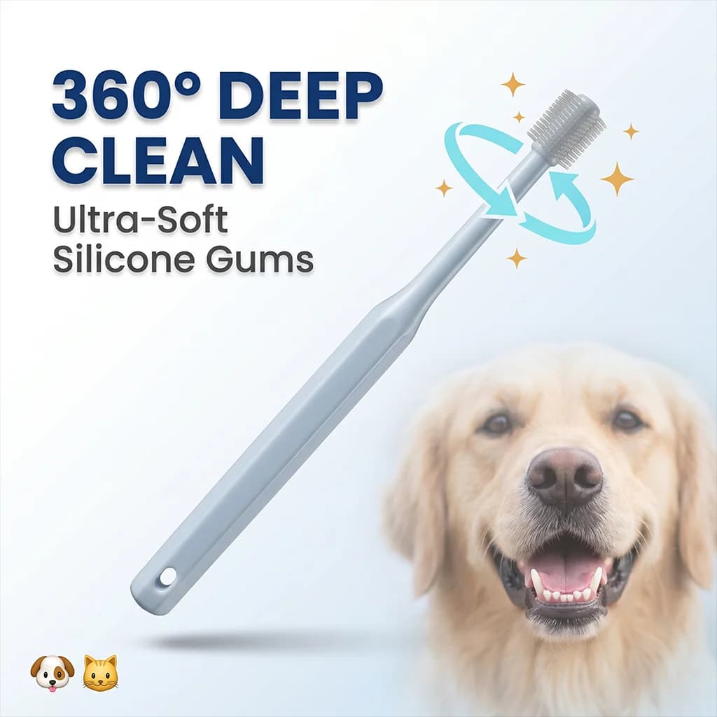 Pet Toothbrush Soft Bristle Dog Cat Dental Care Oral Hygiene Cleaning Brush Small Medium Large Dogs Cats Teeth Clean Tool