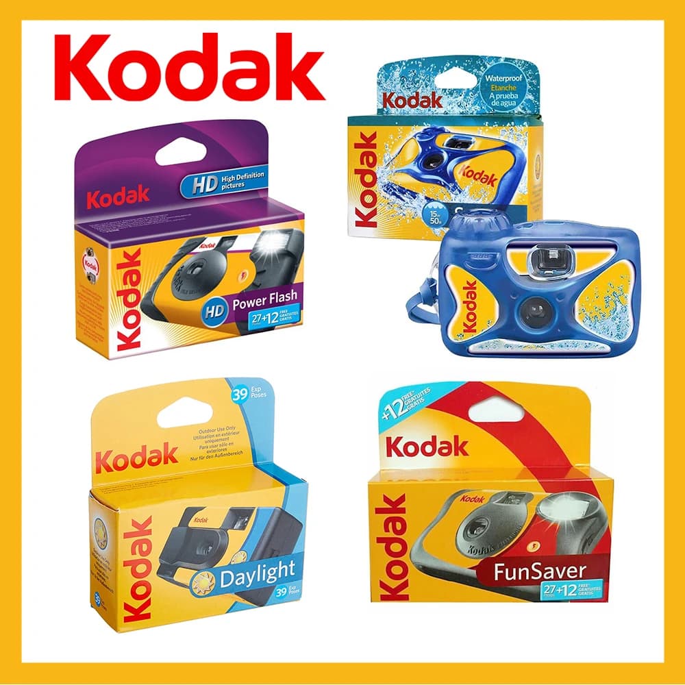 Kodak Single Use One Time fotocamera a pellicola usa e getta 27/39 foto di esposizione (luce diurna/HD Power Flash/impermeabile/FunSaver)