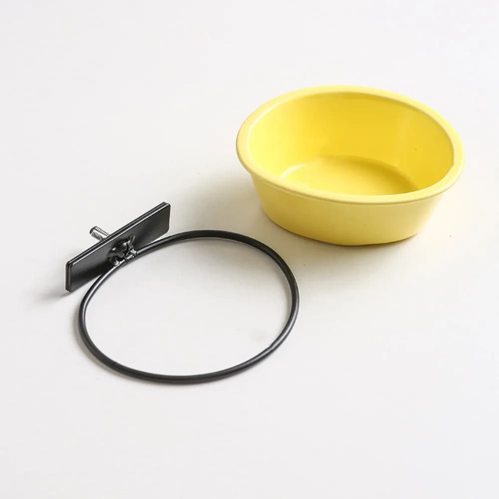Ciotola in Ceramica per Pappagalli con Bocca Larga e Supporto Rimovibile, Previene le Versature, Contenitore per Cibo e Acqua per Piccoli Animali