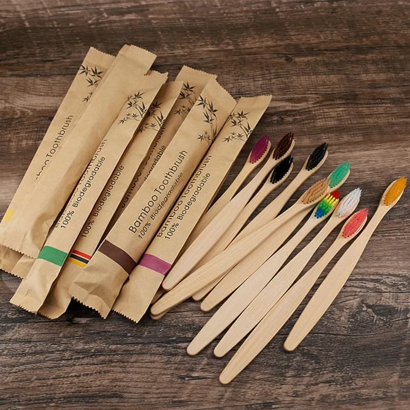 Bamboo Toothbrush Soft bristles Toothbrush with ecological biodegradable wood handle