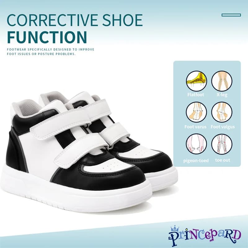 Scarpe ortopediche per bambini con supporto per caviglia e arco Princepard Scarpe da ginnastica di supporto per ragazzi e ragazze per problemi correttori del piede
