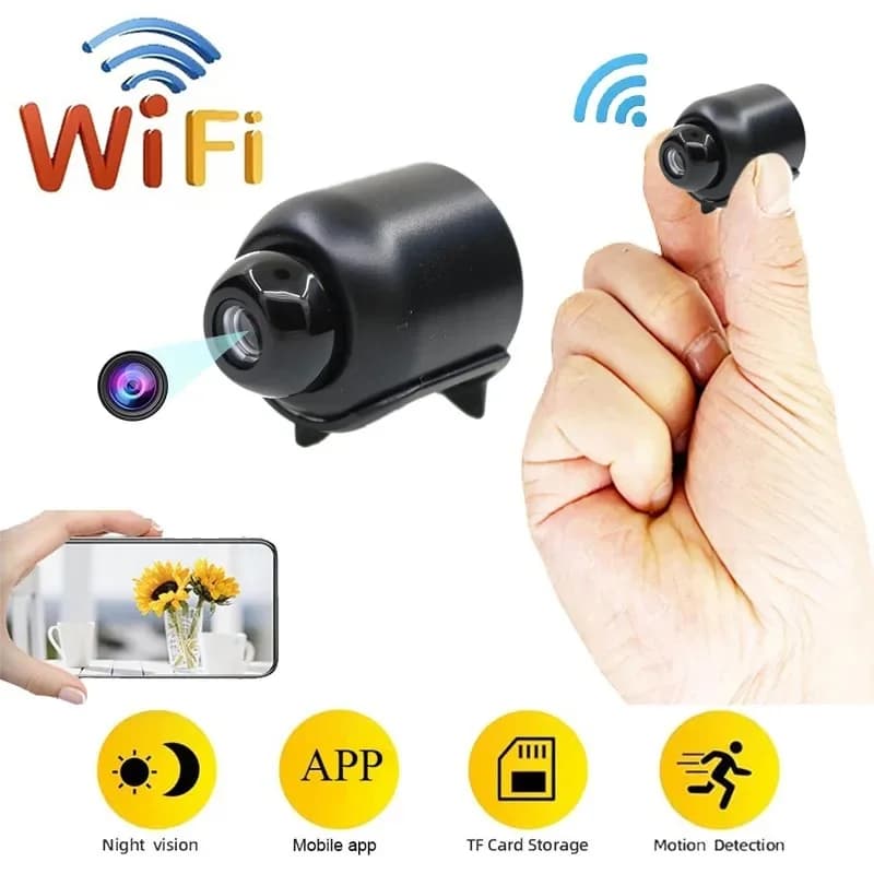Telecamera di Monitoraggio Wireless WiFi 1080P con Visione Notturna HD per Sicurezza Remota di Casa, Bambini e Animali Domestici