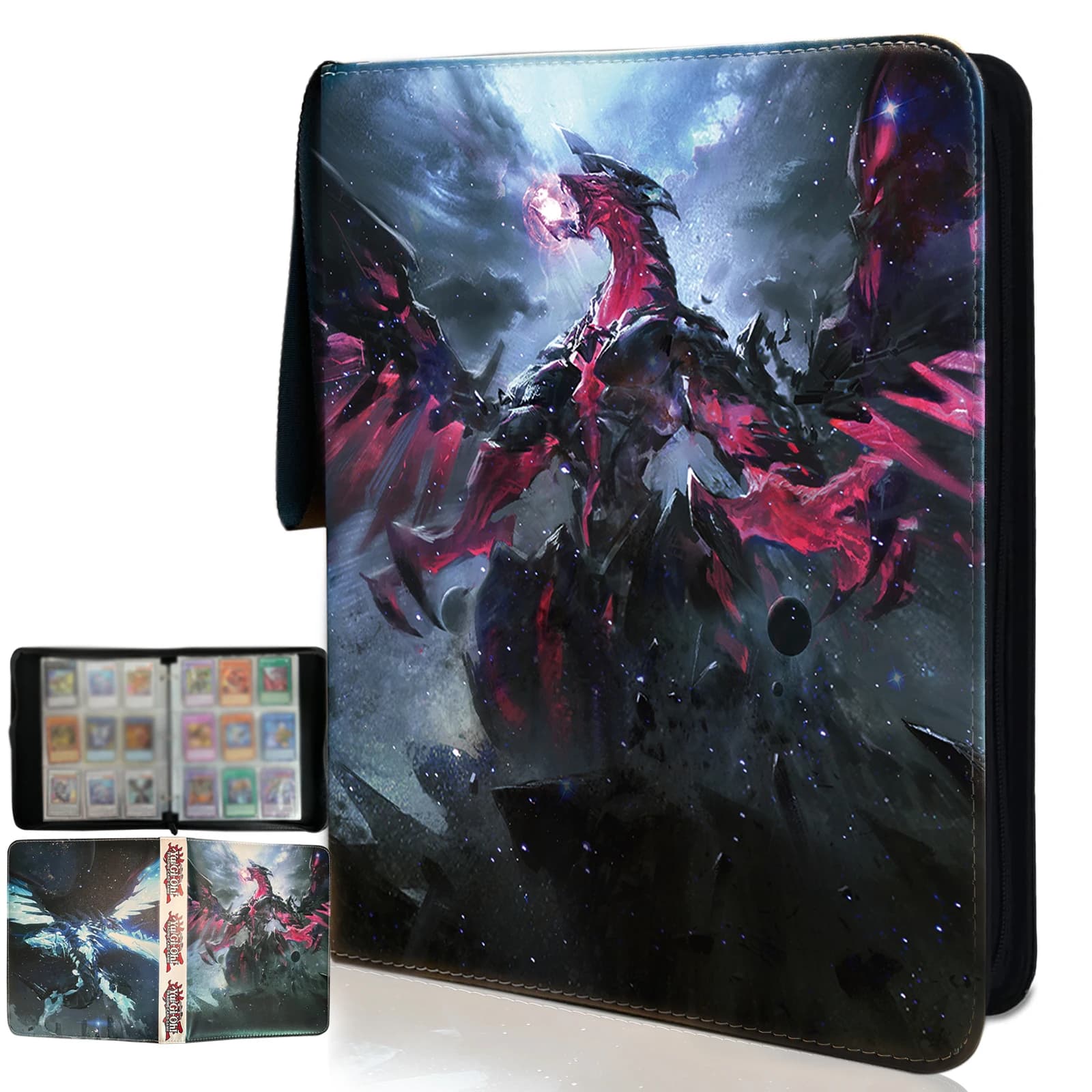 Trading Yugioh Card Binder Fits 900 Cards Card Collector Album Holder,with 50 Removable Sleeves Toys Gifts for Boys Girls