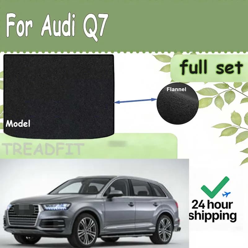 PRIMEMAT Rear Trunk Mat For Audi Q7 2016-2019 Luggage Floor Accessorie black