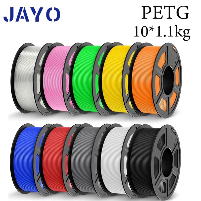 Filamento JAYO petg PETG 1,75 mm 10 rotoli Robustezza ordinamente ferita senza bolle Filamento stampante 3D per FDM Muticolor Consegna veloce