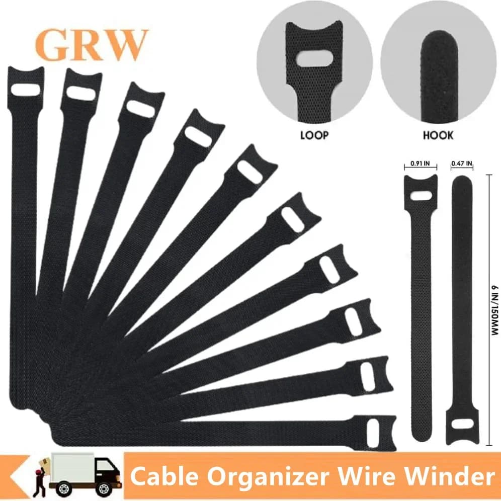 Avvolgicavo 150mm * 12mm Clip avvolgicavo per la gestione dei cavi USB per supporto per auricolari protezione del cavo della tastiera del Mouse