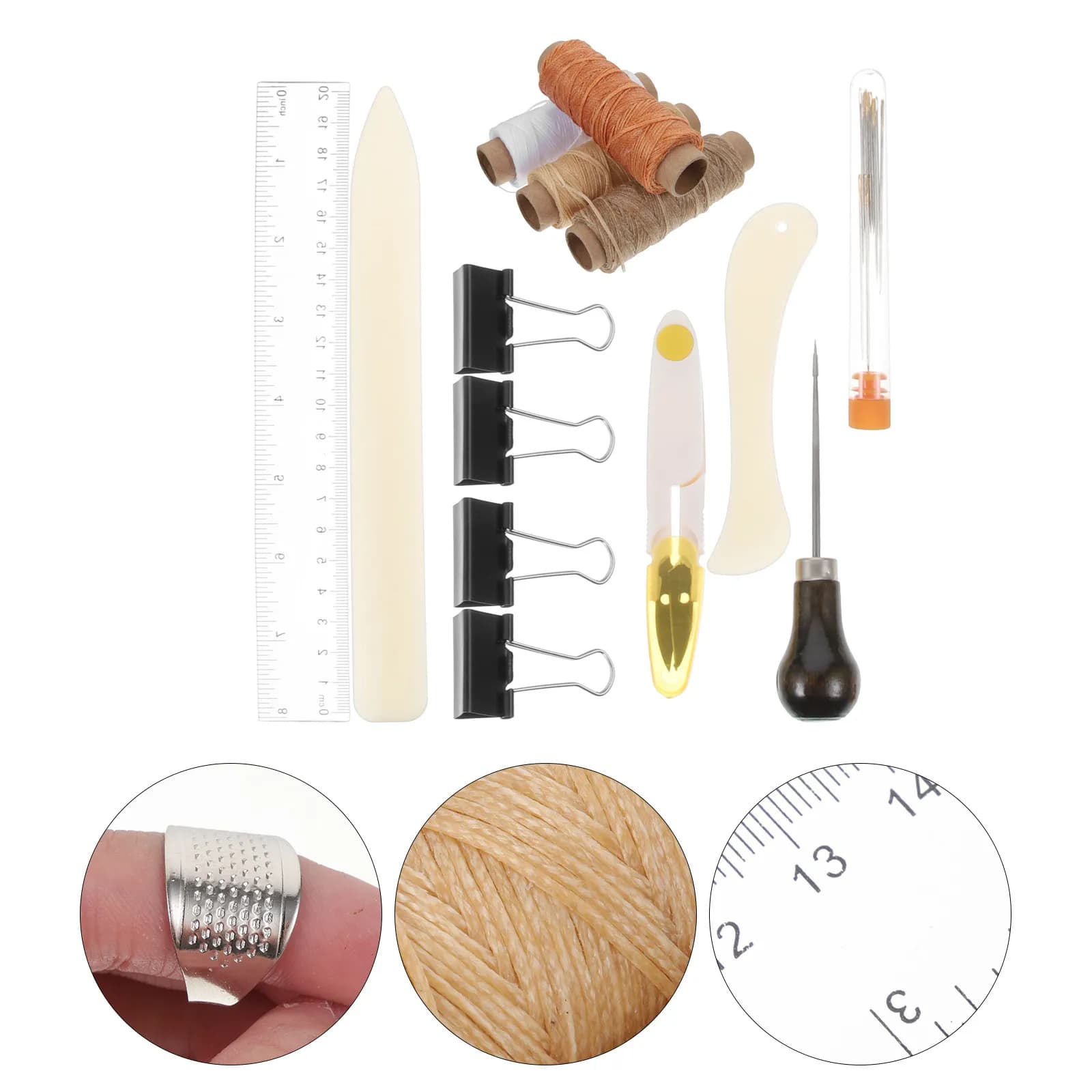 Set di Strumenti da Lavoro Compatto, Kit Fai-da-Te per Artigianato, Aghi da Cucito Professionali per Progetti di Cucitura a Mano, Accessori