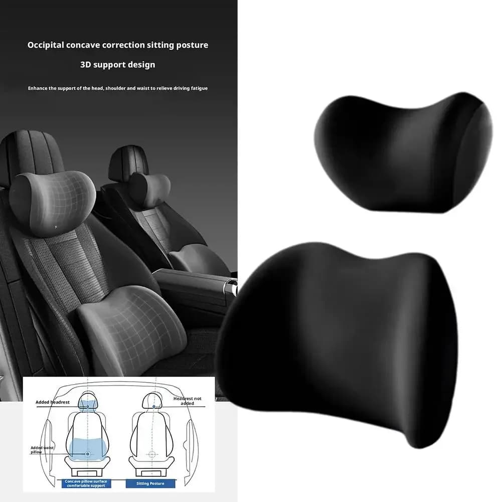 Cuscino Poggiatesta/Sostegno Lombare per Auto, Cuscino per Collo e Schiena, Supporto Sedile Guida, Schienale Lombare per Conducente A4U1