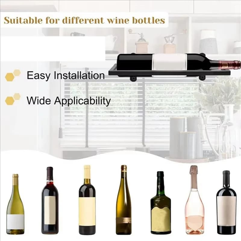 Promotion! Wine Holder Wall Mounted Metal Hanging Wine Display Holder Wine Glass Shelf Floating Bar Shelves Rustic Wine Glass Ra