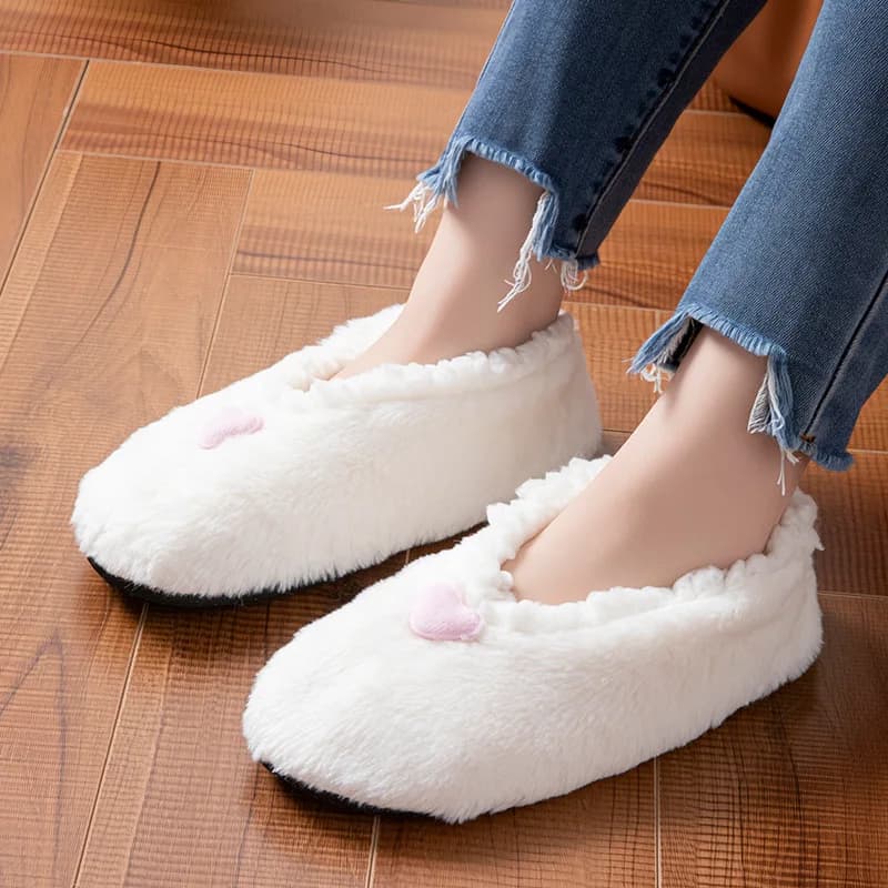 Pantofole da donna soffici e calde, antiscivolo, imbottite, per casa, autunno inverno, alla moda, stile calzino da interno, graziose