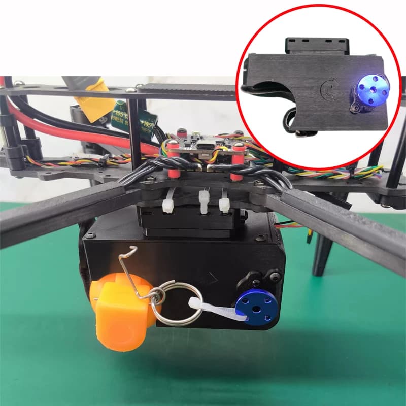 1PCS Ring Pull Release Integrated Thorwer Dropper Single Switch Control Servo Force 25N Payload Airdrop Device for FPV RC Drone