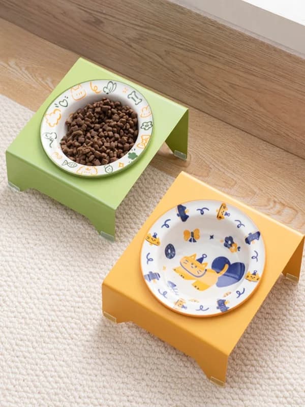 Ciotola Anti-Ribaltamento per Animali Domestici Fly Saucer, Ciotola per Cibo e Acqua, Protezione del Collo, Antiscivolo, per Cani
