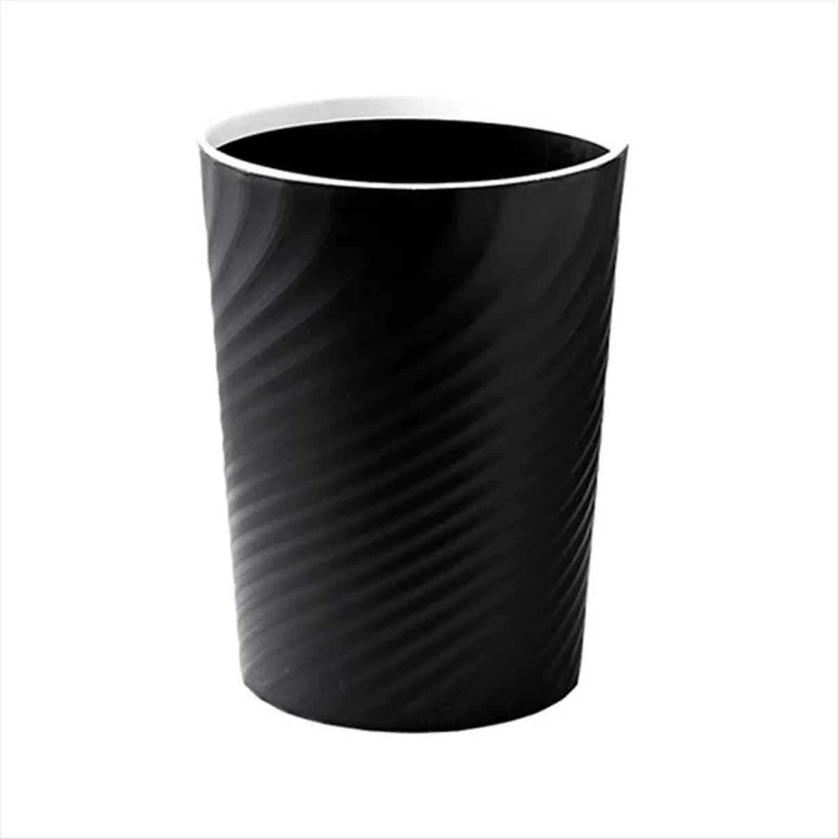 BABQ Piccolo cestino per rifiuti, set da 3 cestini per bagno, cestino rotondo sottile, per cucina, dormitorio, camera da letto, ufficio, soggiorno - Nero