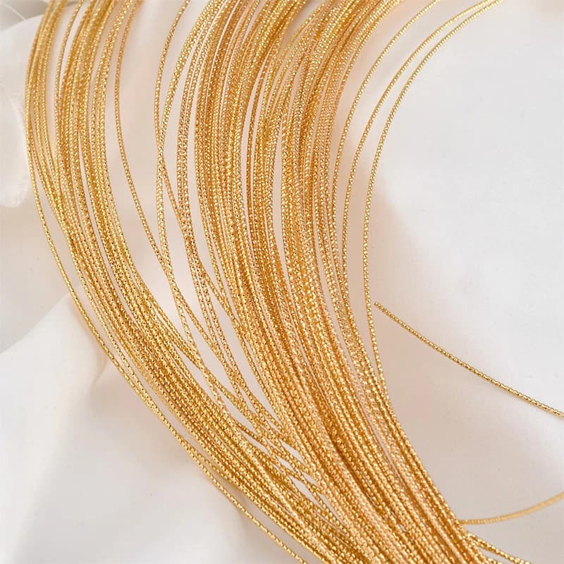 1 meter copper plating 18K Gold fried dough twist hard wire DIY hand jewelry bracelet ring modeling line material accessories