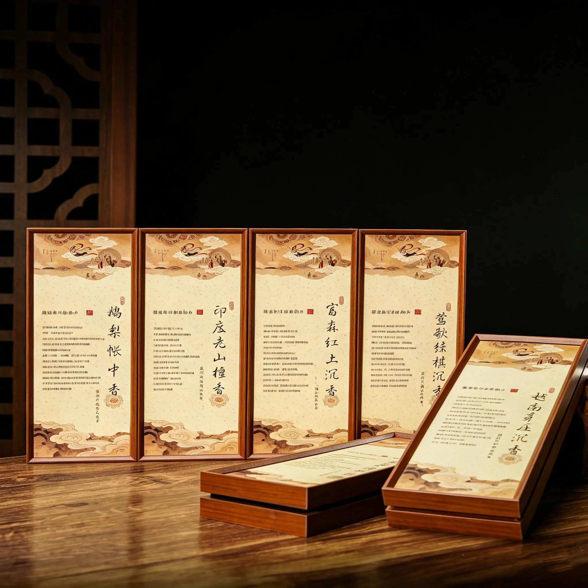10g Gift Box Set of Incense Sticks, Including Goose Pear Incense, Lao Shan Sandalwood, Ying Ge Green Chess Incense, and Many Other Types of Sandalwood and Agarwood with Various Fragrances to Choose From, Suitable for Study Rooms, Bedrooms, Tea Rooms, Living Rooms, Offices, and Indoor Use for Long-Lasting Air Purification and Strong Fragrance