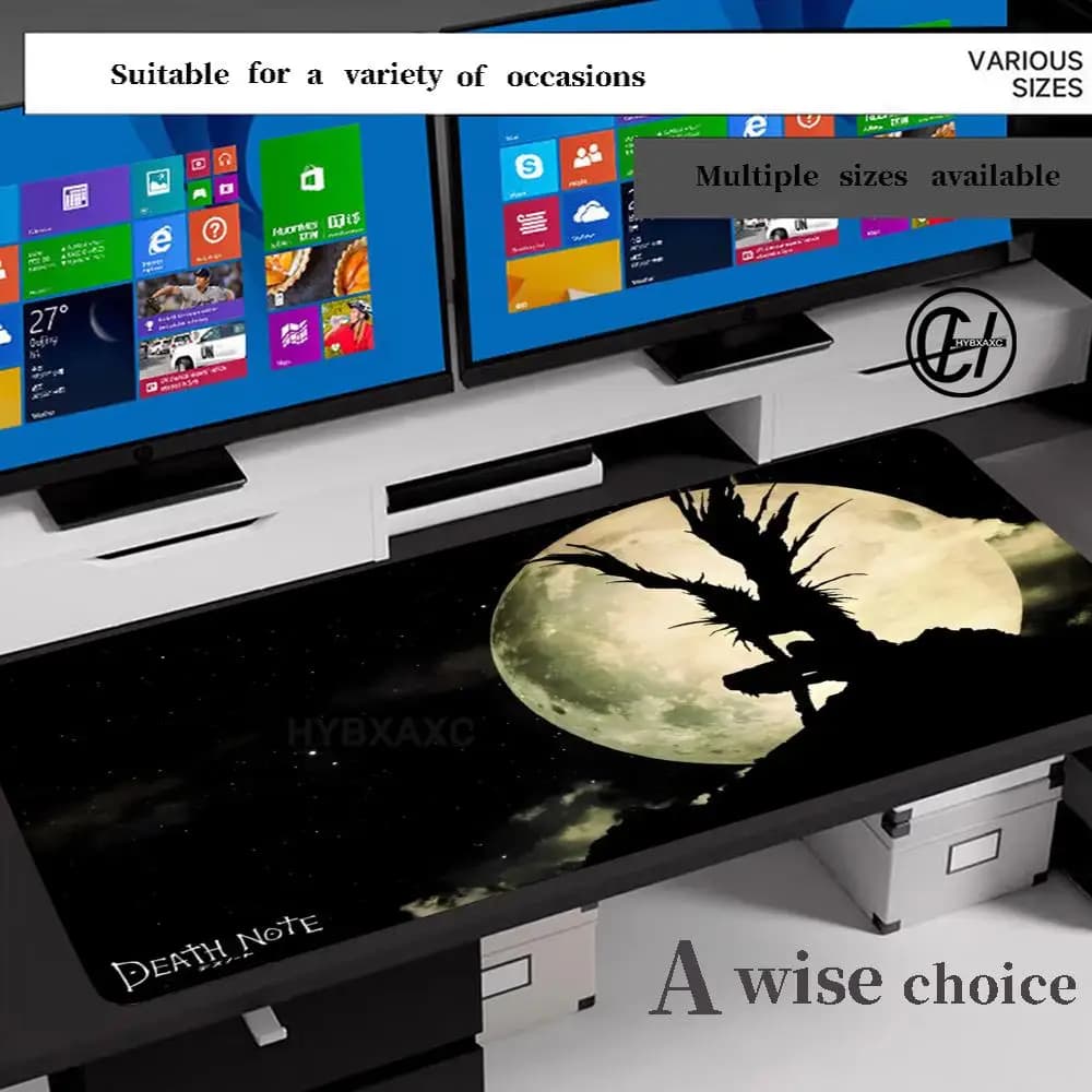 Nuovo Tappetino Mouse DEATH NOTE 2026 con Stampa HD, Grande Tappetino Anime per Gaming, Tastiera, Laptop, Scrivania, Accessori per PC