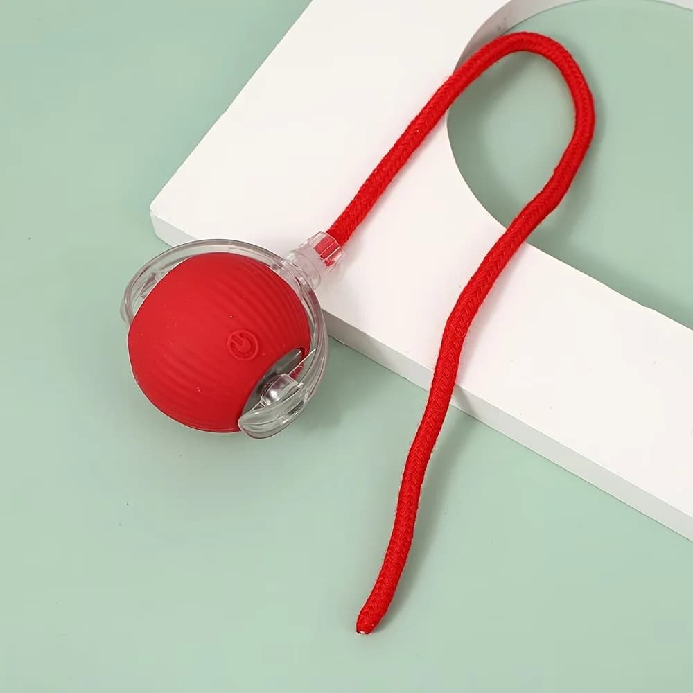 Ball Interactive Electric Toy for Cats with Coda Corda, Automatic Round Toy for Domestic Animals for Indoor Exercise, Fun for Cats and All Cats