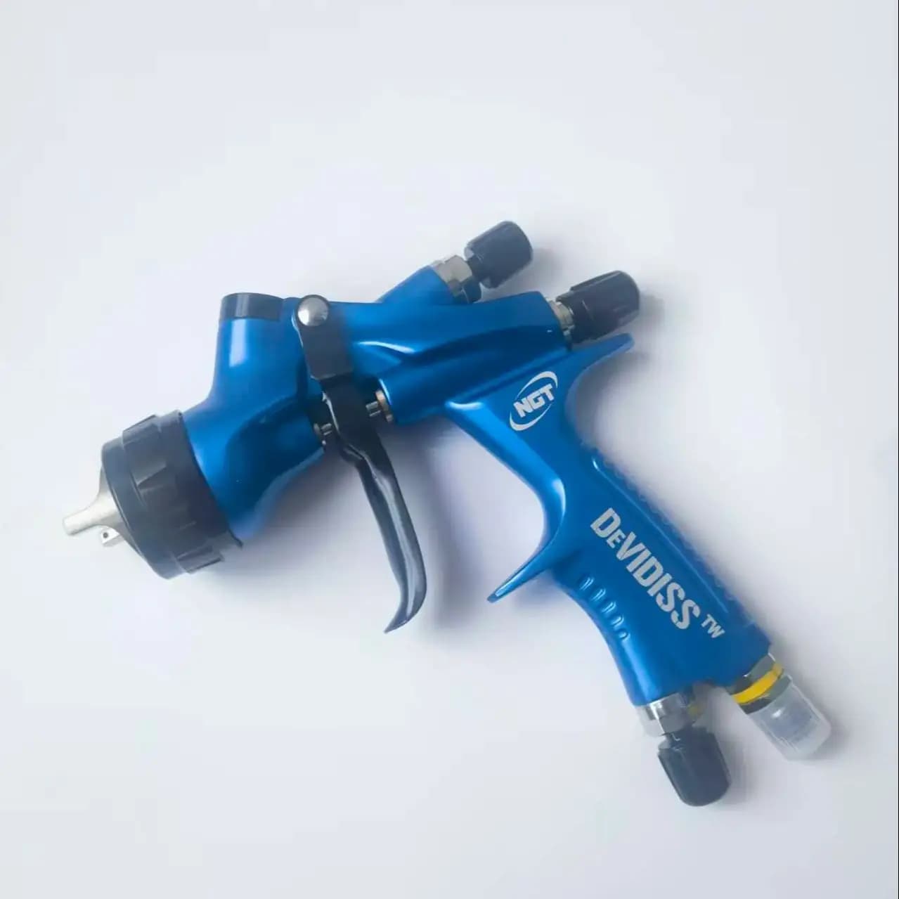 Bestseller DEVIDISS Pistola a Spruzzo Pneumatica per Vernice e Pittura, Alta Atomizzazione, Bassa Pressione, Ugello da 1.3mm, Alimentazione a Gravità, Professionale