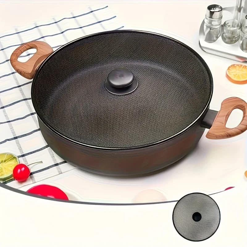 Stainless Steel Anti-Scratch Cover, Oil Skewer Protection for Plates, Kitchen Accessories Heat Resistant Various Sizes