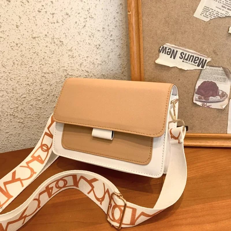 Borsa a Tracolla Classica da Donna in Pelle PU con Cinghie Larghe, Borse a Tracolla Femminili di Tendenza, Piccole Borse Firmate, Porta Cellulare