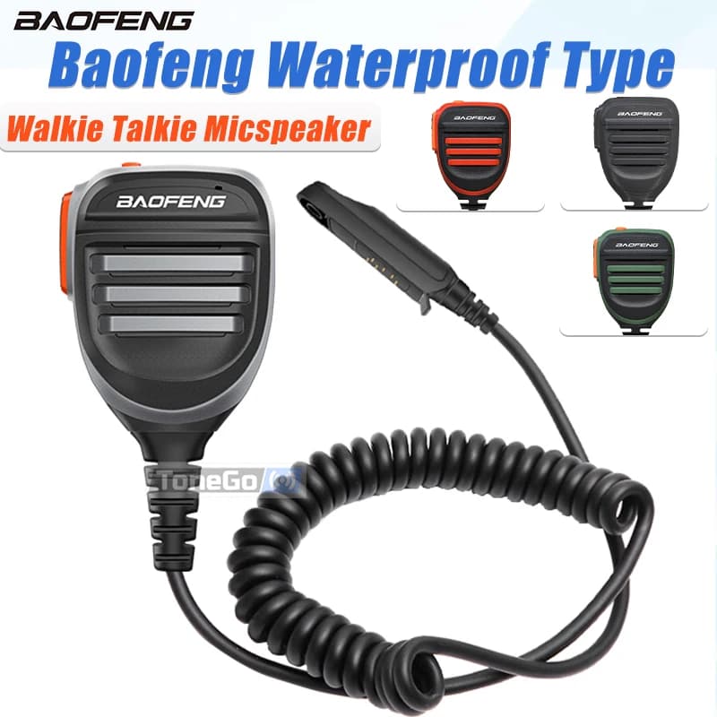 UV-9R Plus Microfono Baofeng Tipo Impermeabile UV68 Pro Max V2 Walkie Talkie Altoparlante Microfono Per UVS22 Pro V2 BF 9700 GT3WP Ham Radio
