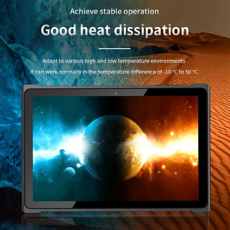 Impermeabile Ip65 da 10,1 pollici Supporta la lettura di schede a lungo raggio 5g Lte Nfc con scansione 1d 2d Tablet PC robusto Android