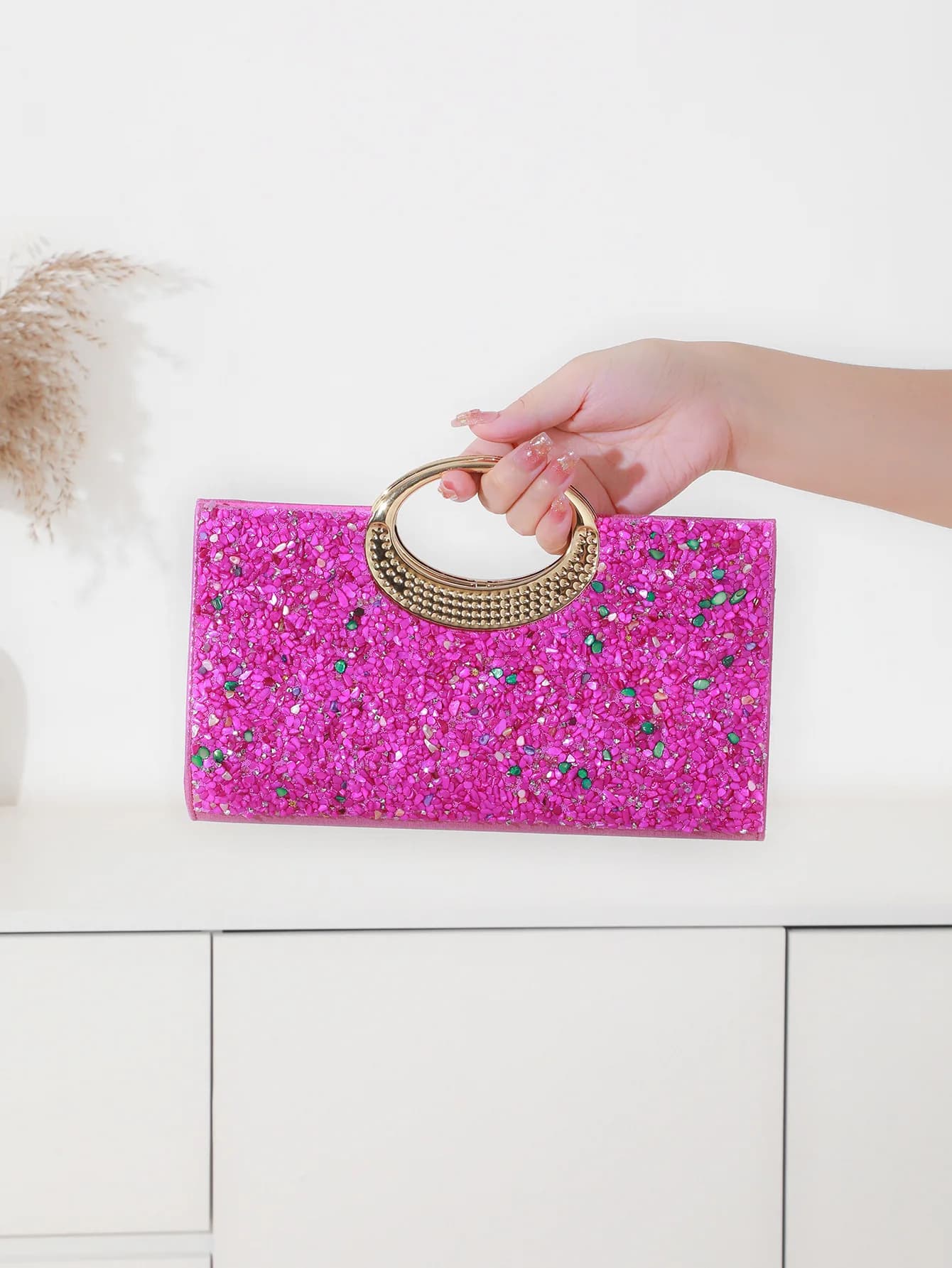 2025 New stone evening bags on one side Feet for banquets Mini wallet for dinner for parties