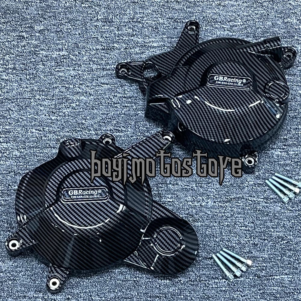 PER HONDA AFRICA TWIN & AFRICA TWIN ADVENTURE SPORT 2020-2025 Copertura del motore Coperture di protezione del motociclo Set Texture in fibra di carbonio