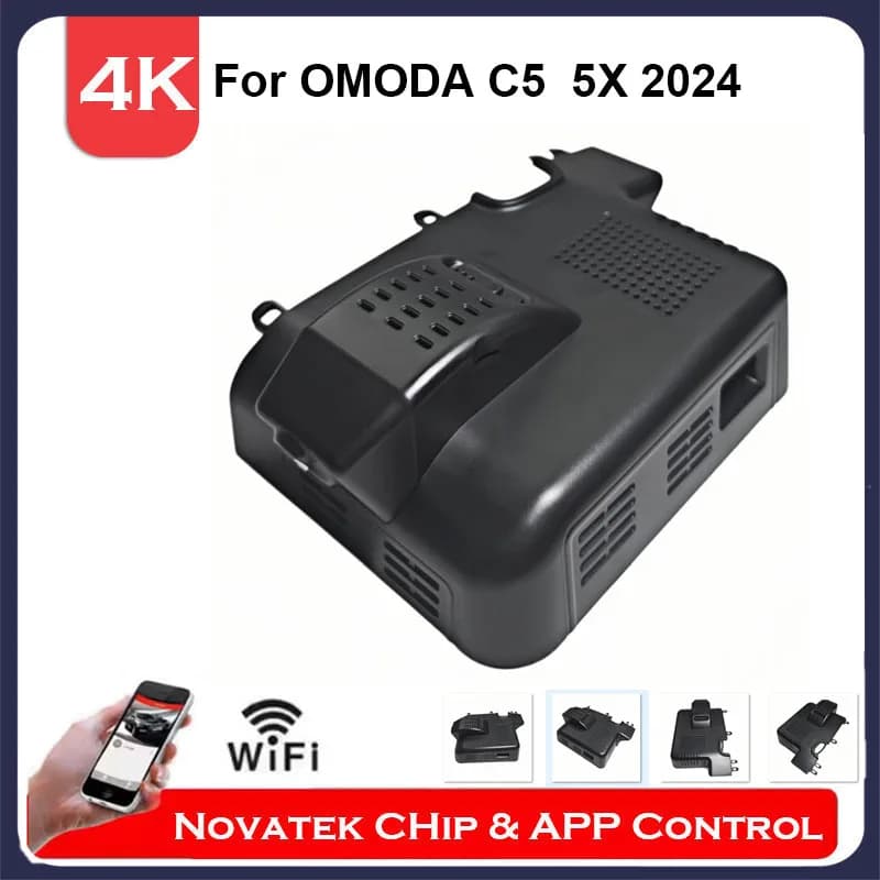 4K HD front and rear camera for Chery Omoda 5 C5 5X Deluxe 2024 2025, Dash Cam original with wireless control, G-sensor and App