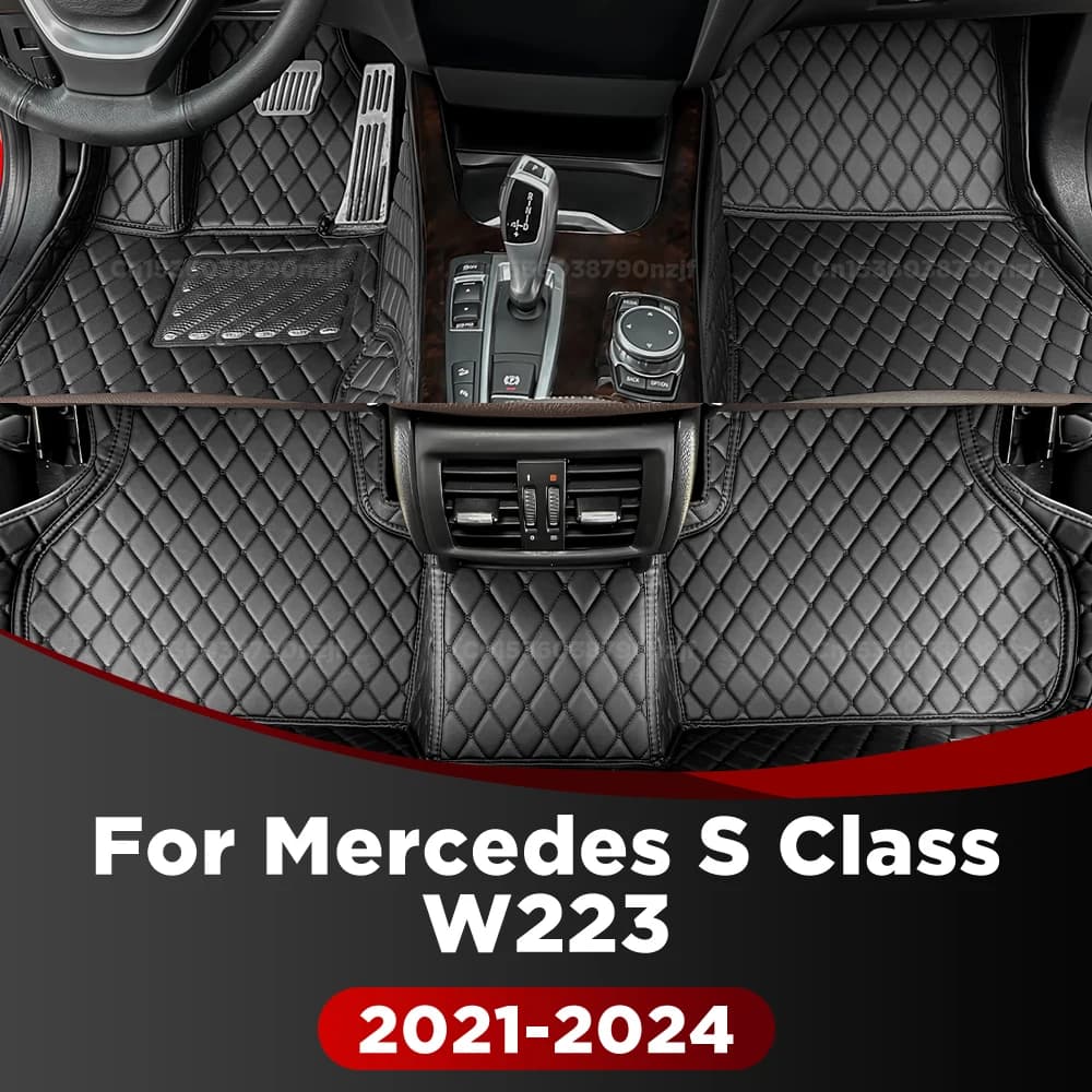 Per Mercedes Benz classe S W223 4 posti/5 posti 2021 2022 2023 2024 Tappetini per auto Tappetini per auto personalizzati per interni di automobili