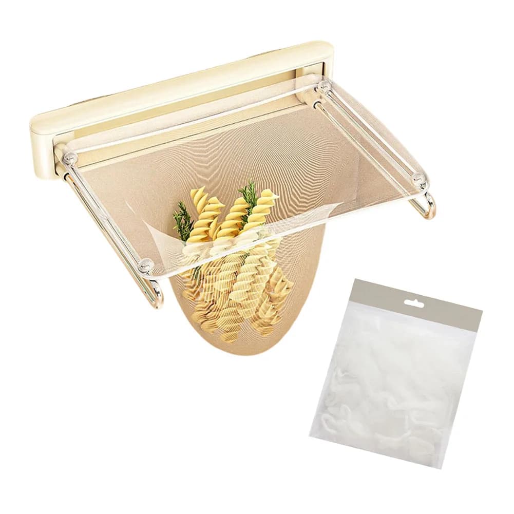 Drain Strainer Basket with 50 Replacement Filter Bags for Managing Food Waste During Cooking Washing and Food Prep Activities