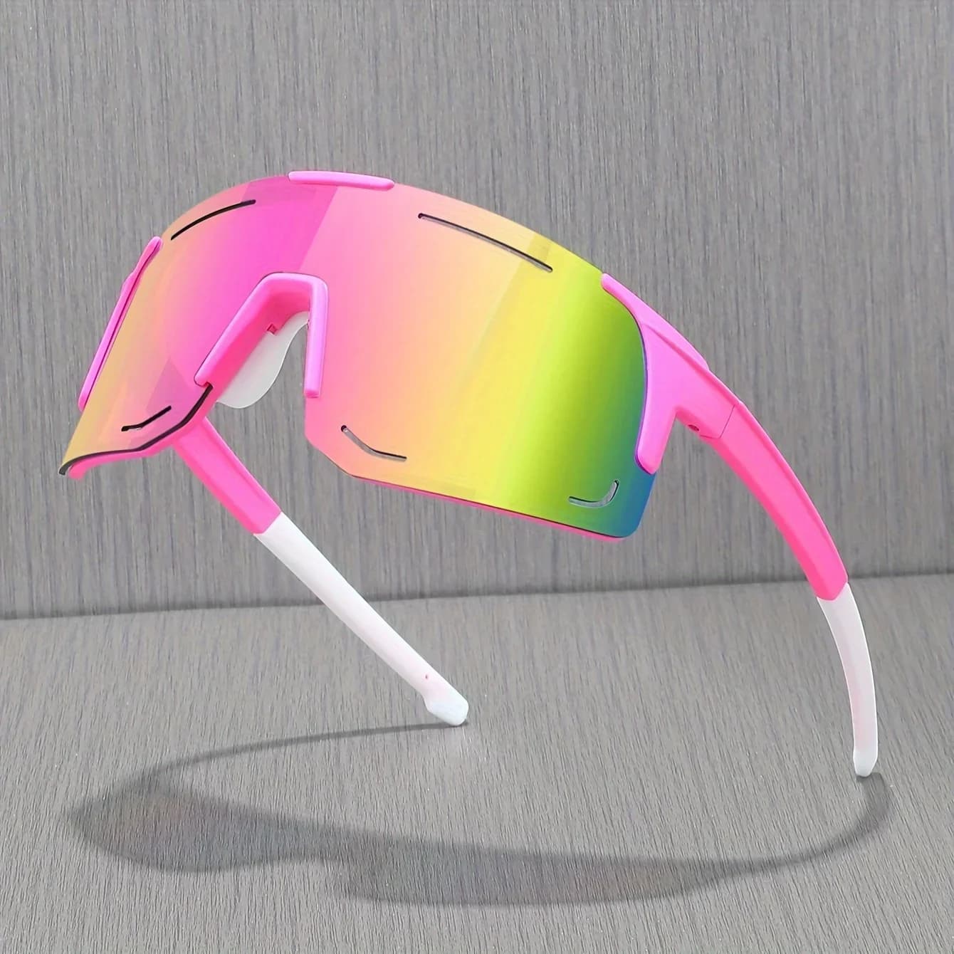 Occhiali da sole sportivi avvolgenti per donna e uomo, grandi, monoblocco, per ciclismo, pesca, sci, occhiali da sole alla moda, protezione UV400