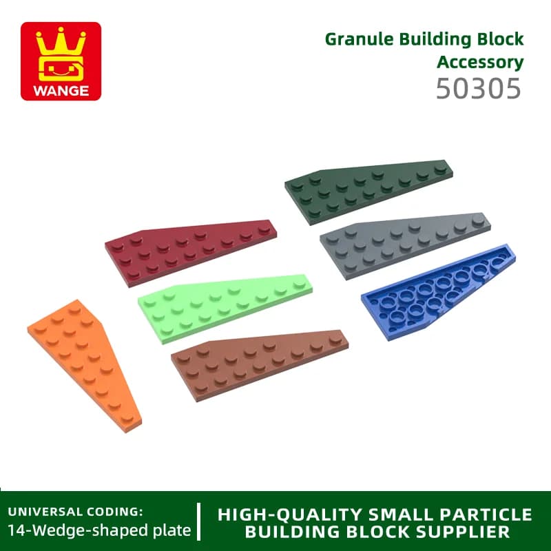 Wange 40 Pz/lotto 50305 8x3 Cuneo Sinistro Piastra Building Blocks Moc Accessori Classici Compatibile con I Mattoni Giocattoli Confezione Regalo Per Bambini