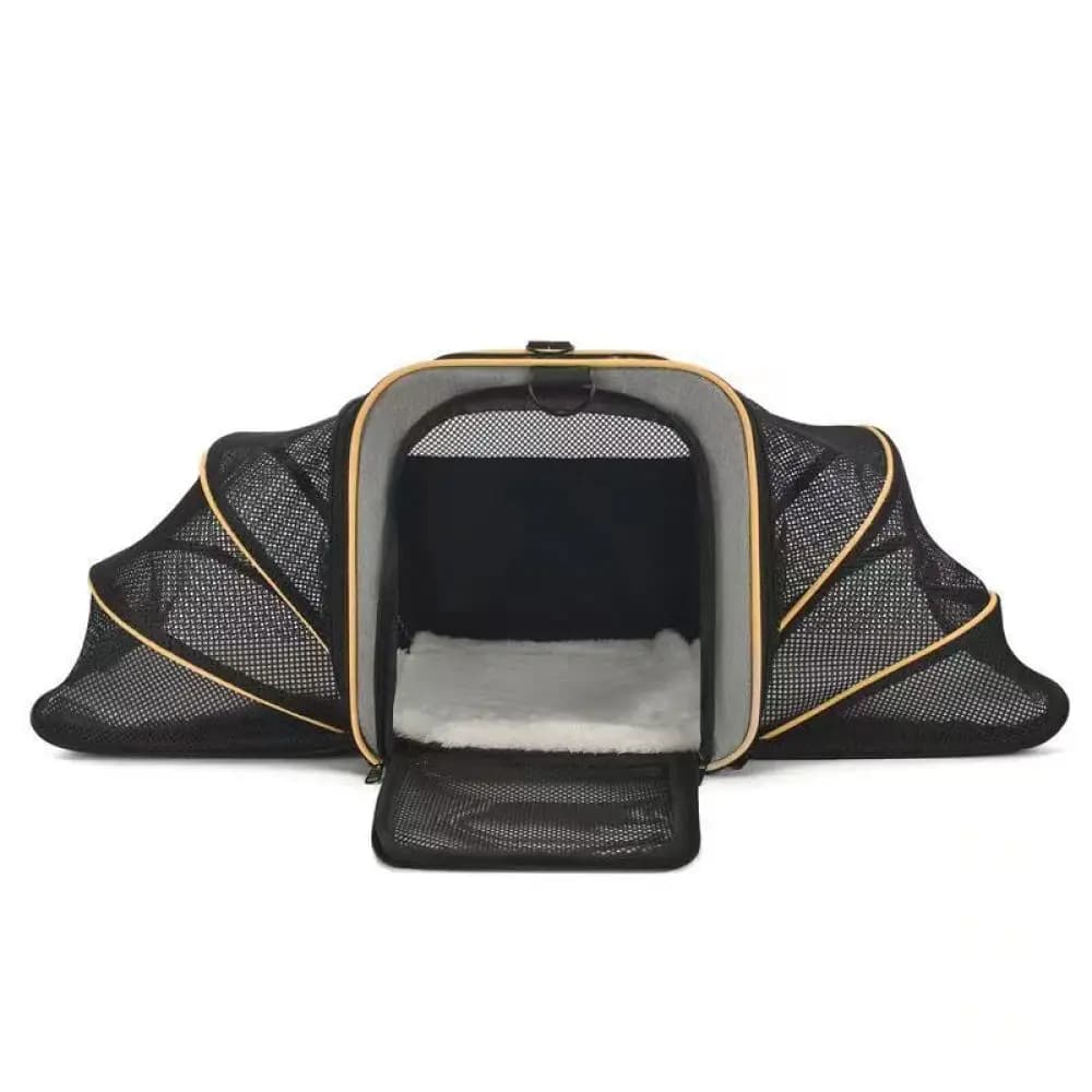 Double Expandable Pet Carrier For Cats Small Dogs Outdoor Travel Bag Portable Breathable Comfortable Folding Crate Bed