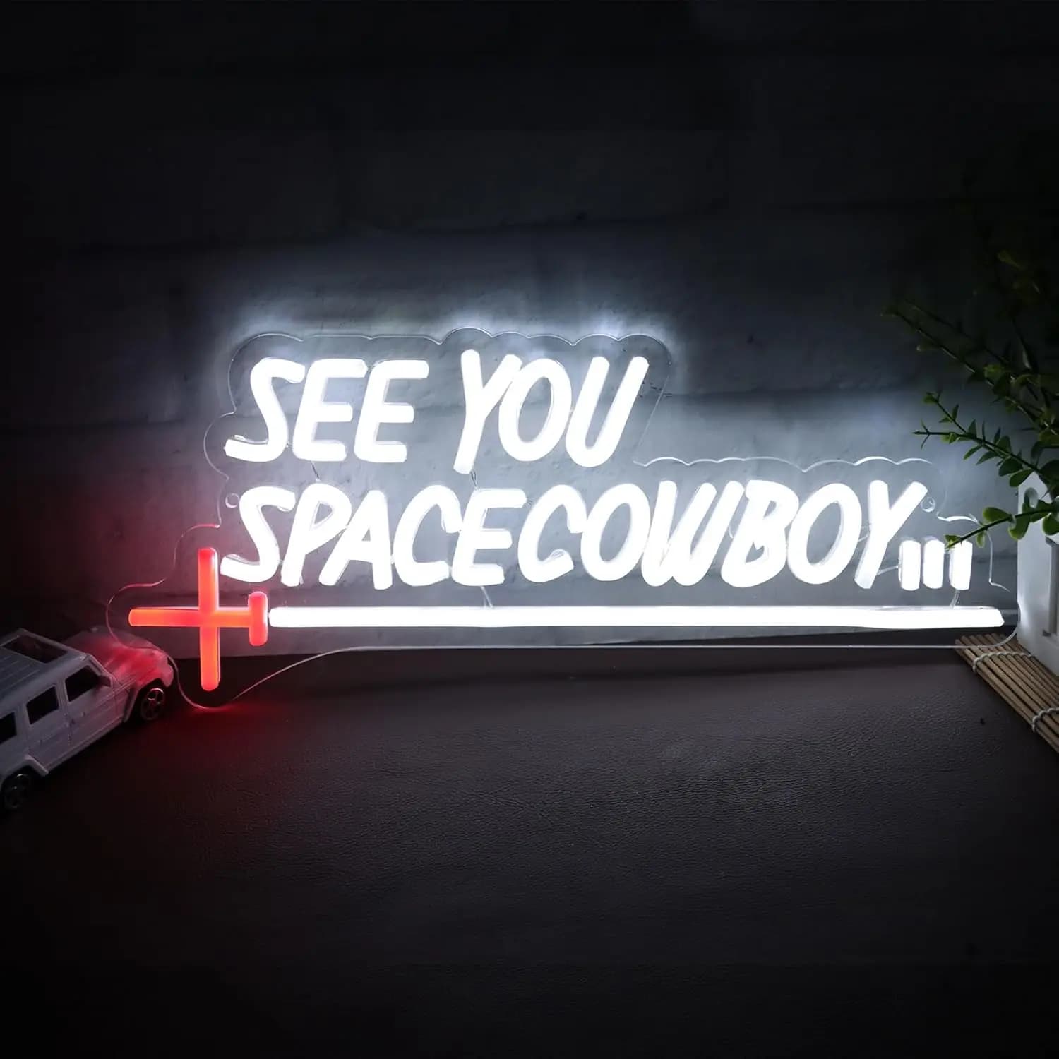 See You Neon Space Cowboy Insegna al neon Luce LED dimmerabile USB per bar Sala giochi Decorazioni per camera da letto Regalo personalizzato al neon