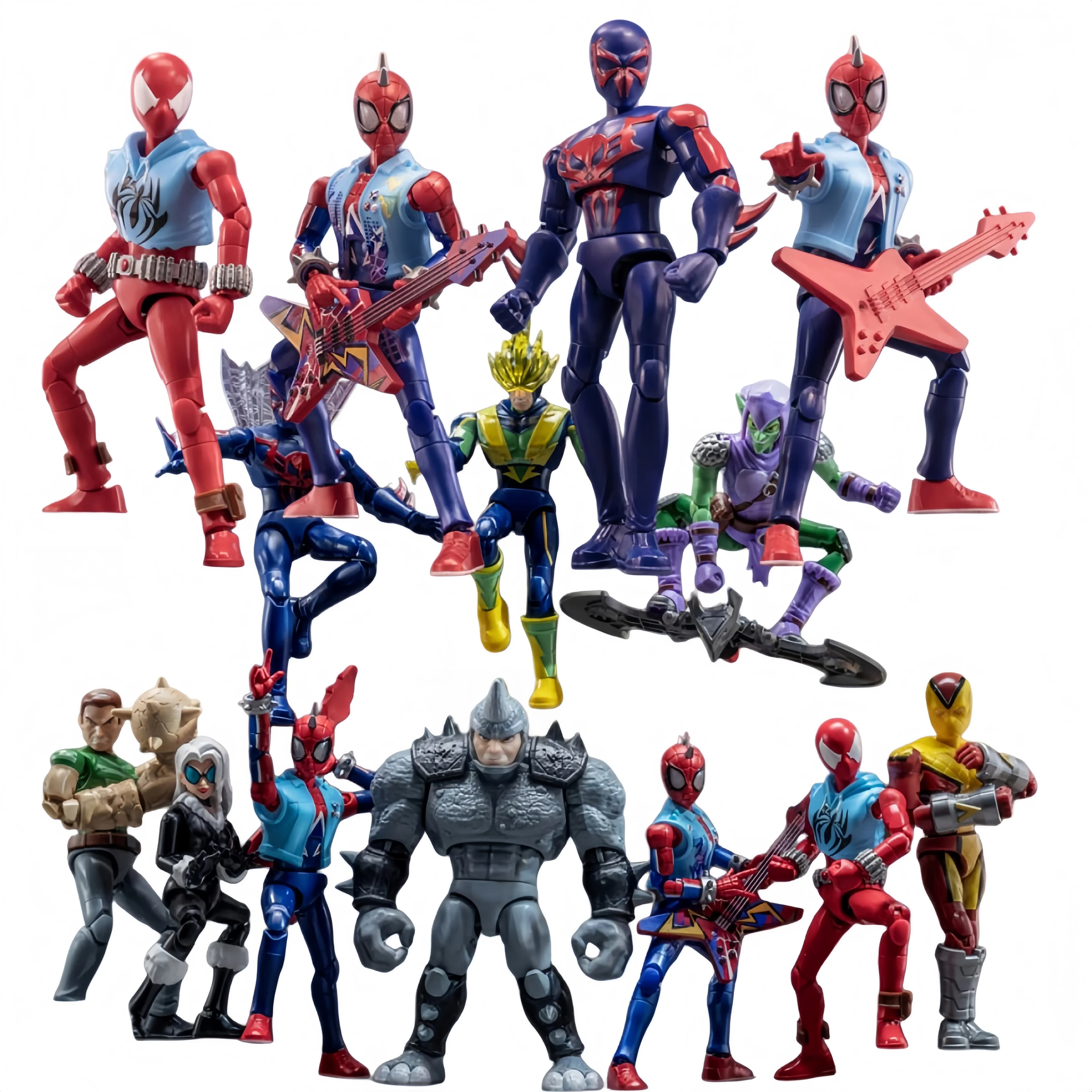 Blokees Heroes Galaxy Versione 06 Spider-Verse Building Blocks Blind Box Sandman Anime Action Figure Model Kit Giocattolo per bambini Regalo