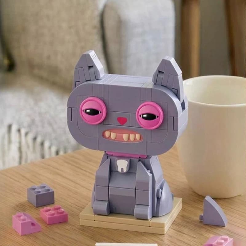 New Fuggler MAX Alley Cat At Night Building Blocks Action Mini Trendy Toy Figures Desktop Decoration Best Birthday Gifts for Kid