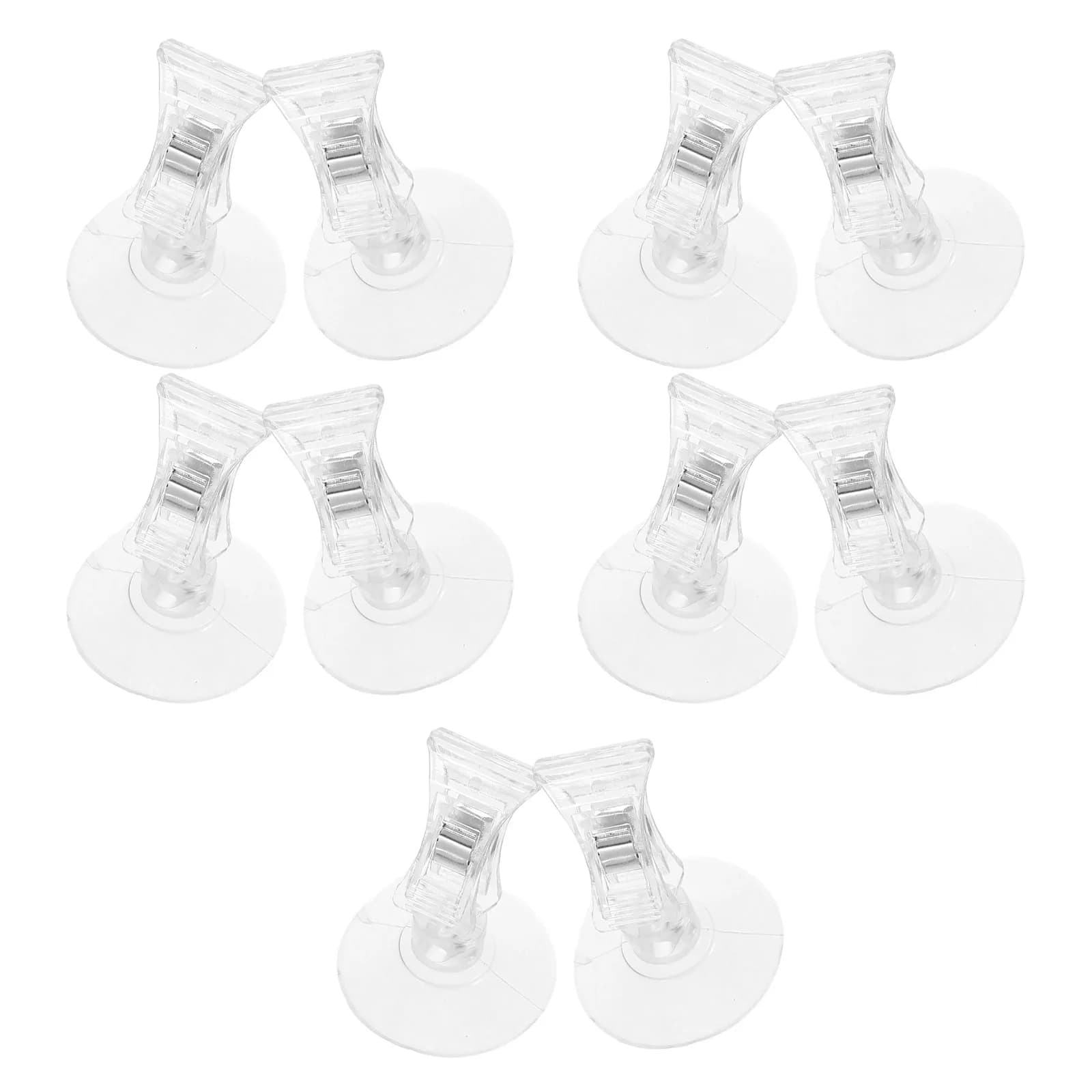 Clip a ventosa da 10 pezzi, clip per porta-insegne in plastica resistente per cartellini dei prezzi, etichette, menu, display pubblicitari nel supermercato