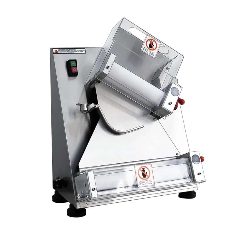 Macchina Automatica in Acciaio Inox per Stendere la Pasta della Pizza, 10-40cm/50-500g, Piccola Impastatrice per Base Pizza