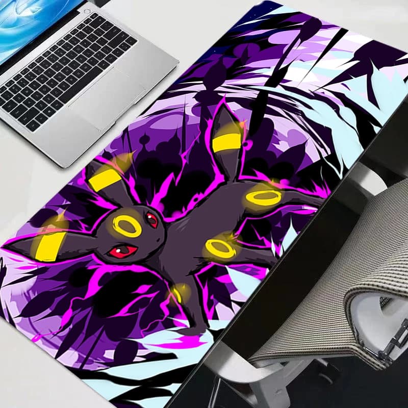 Tappetino per mouse 90x40 cm P-Pokemon Professional E-sports Gamer Speed PC Gaming Tappetino per tastiera in gomma Tappetino per tastiera Notbook Tappetino per mouse bianco con bordo bianco