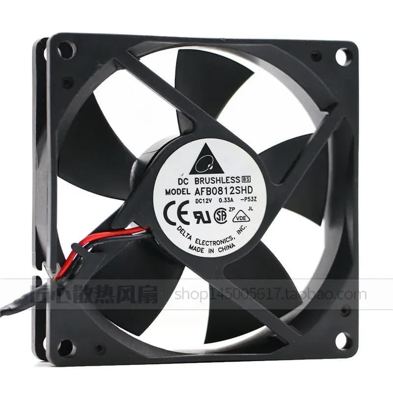 Original Delta 8020 Dual Ball 8CM Chassis Power Supply Fan for 12V 0.33A AFB0812SHD