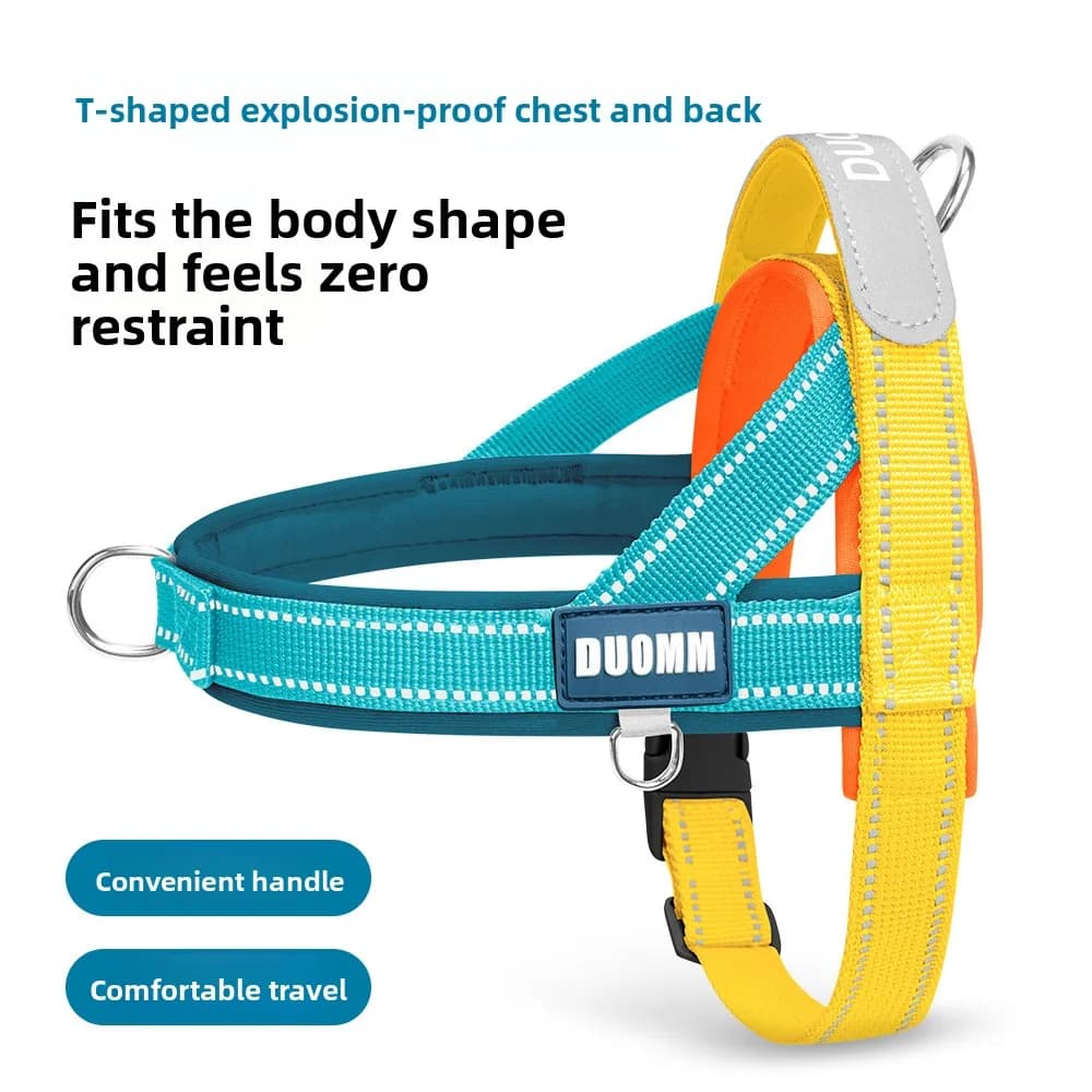 Explosion-Proof Pet Saddle Harness Dog Leash for Shiba Inu Bichon Frize Puppy Outdoor Pet Supplies Dog Collar Cat Collar
