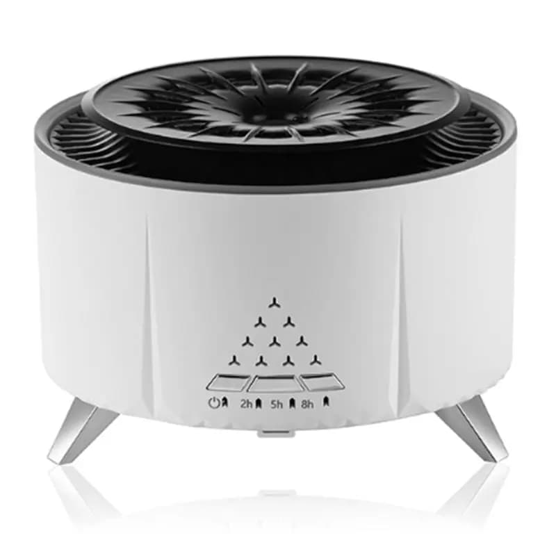 A40Z - Diffusore di aromi a fiamma per umidificatore Volcano, oli essenziali per la casa, mini diffusore d'aria a nebbia di medusa, con spina EU